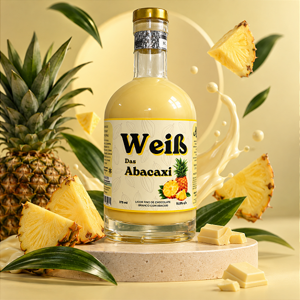 Weiß Abacaxi 375ml - Licor Chocolate Branco c/ Abacaxi