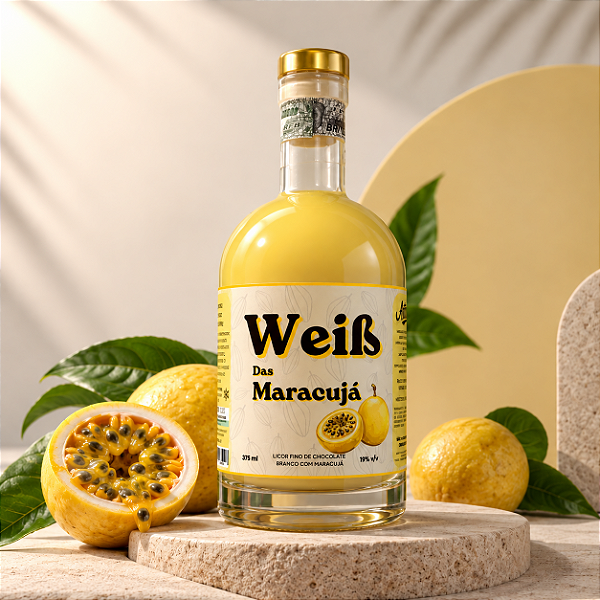 Weiß Maracujá 375ml - Licor Chocolate Branco c/ Maracujá