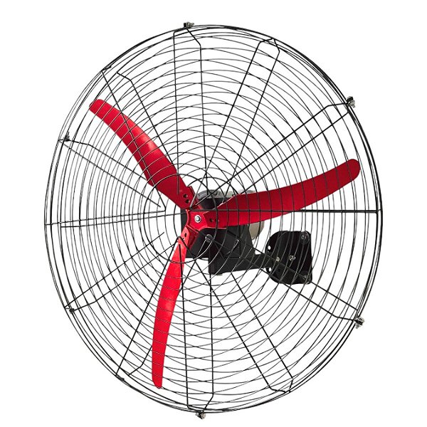 VENTILADOR INDUSTRIAL GG36' (1M) PRETO 3 PÁS VERMELHA MOTOR MERCOSUL 0.5CV TRIFASICO C/SUPORTE