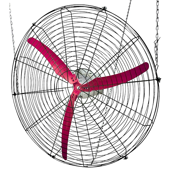 VENTILADOR GG36' (1M) PRETO 3 PÁS VERMELHA MOTOR MERCOSUL 0.5CV TRIFÁSICO