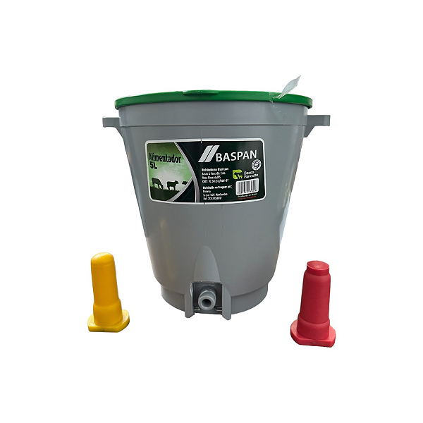 BALDE ALIMENTADOR PARA BEZERRO 5L BICOS E TAMPA
