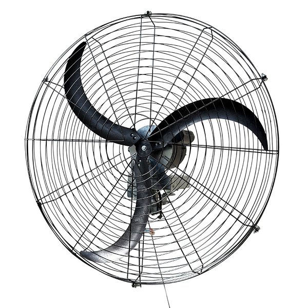 VENTILADOR GG36' (1M) PRETO 3 PÁS PRETAS MOTOR MERCOSUL 0.5CV TRIFASICO OSCILANTE C/SUPORTE PAREDE