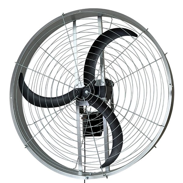 VENTILADOR AG36' (1M) 3 PÁS PRETA MOTOR WEG 0.5CV TRIFASICO C/SUPORTE DE PAREDE