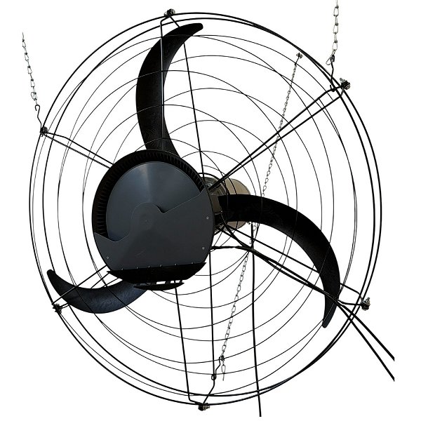 VENTILADOR GG36' S (1M) 3 PÁS PRETA MOTOR WEG 0.5CV TRIFASICO C/ ASPERSOR