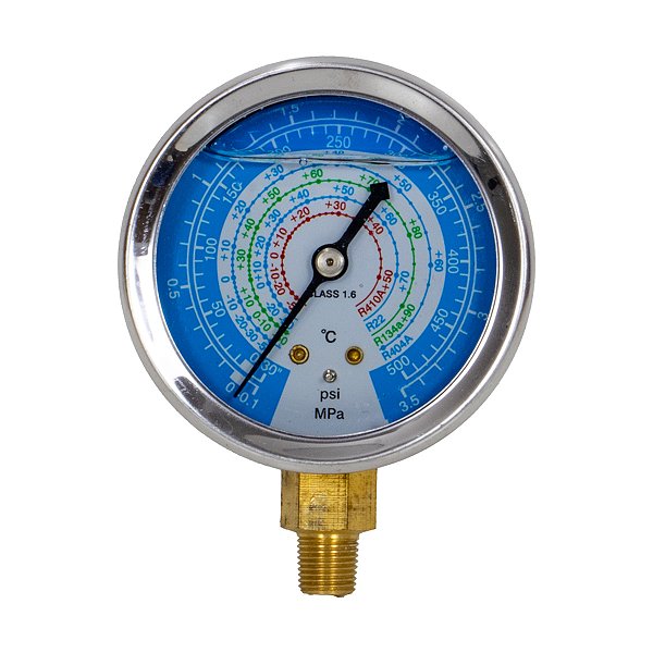 Relógio Manômetro de Baixa com Glicerina