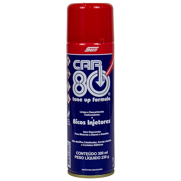 Limpa e Descarboniza Carburadores e Bicos Injetores Spray 300ml - Car 80