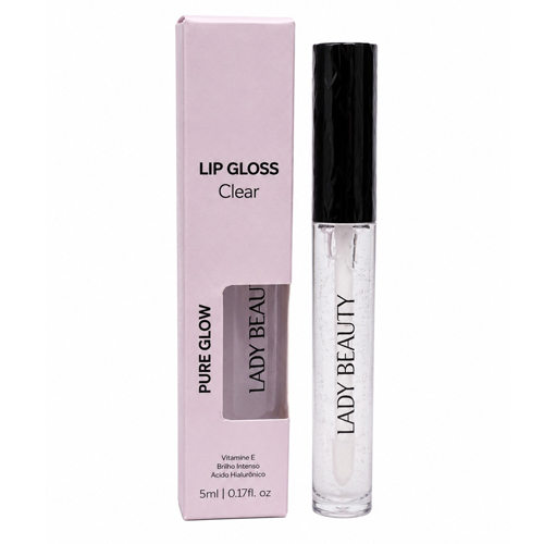 Lip Gloss Clear Pure Glow 5 ml Lady Beauty