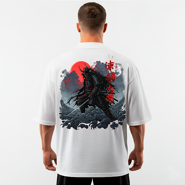 Camiseta Oversized Masculina SAMURAY Algodão Premium Gym