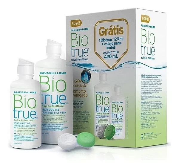 Kit Biotrue solução multiuso 420 ml