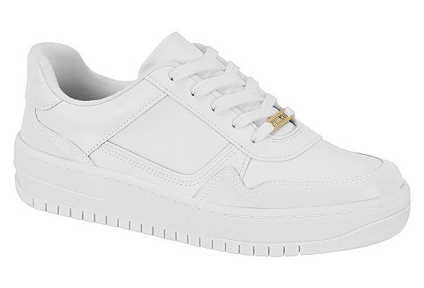 Tenis Vizzano Flatform Cadarço Casual Com Recortes Branco