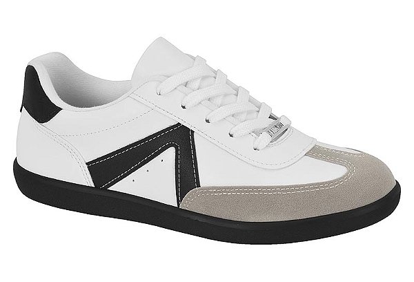 Tenis Vizzano Casual Samba Com Recortes Branco/Preto