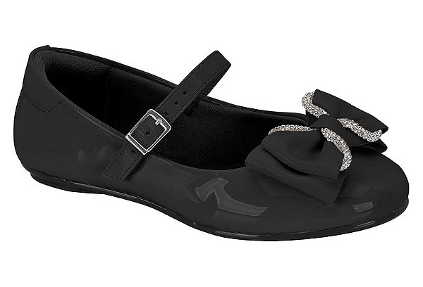 Sapatilha Infantil Boneca Molekinha Com Laço Preto