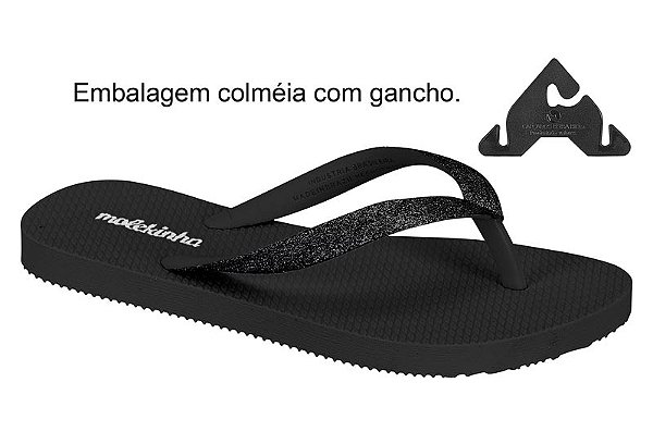 Chinelo Infantil Molekinha Confortavel Preto