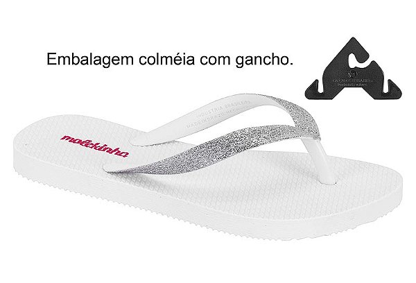 Chinelo Infantil Molekinha Confortavel Branco