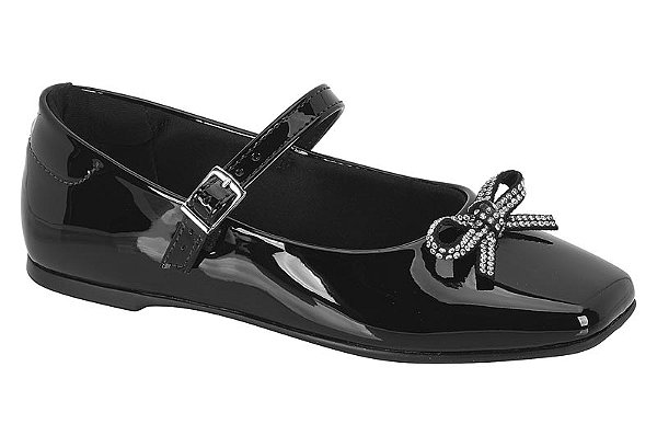 Sapatilha Infantil Molekinha Boneca Com Laço Preto