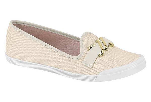 Sapatilha Moleca Com Adorno Branco Off