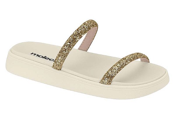 Papete Moleca 2 Tiras Com Glitter  Dourado