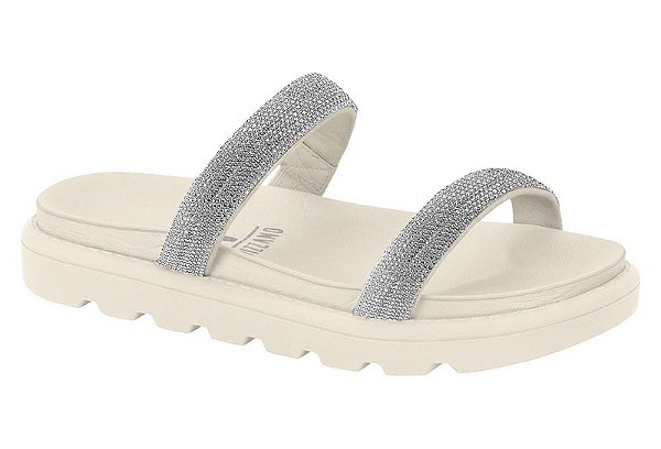 Papete Vizzano 2 Tiras Strass Calce Facil Strass Branco Off