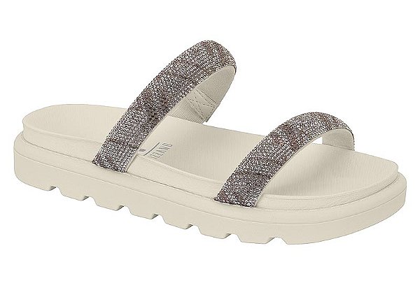 Papete Vizzano 2 Tiras Strass Calce Facil Strass Cristal/Branco Off