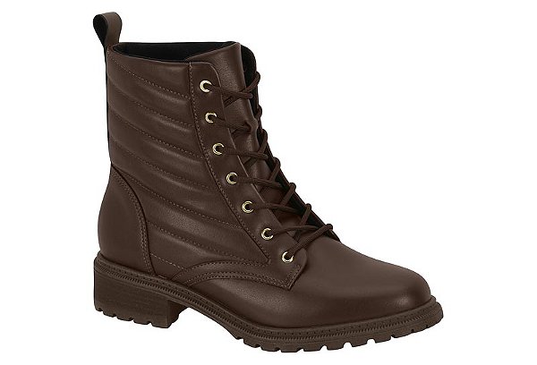 Bota Modare Conforto Cadarço Coturno Cano Medio Cafe