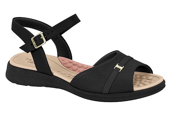 Sandalia Modare Ultra Conforto Tira Com Fivela  Preto