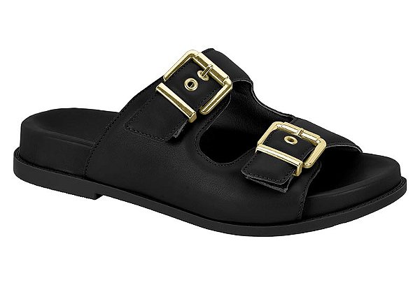 Sandália Modare Birken Calce Facil Tira Com Fivela Preto
