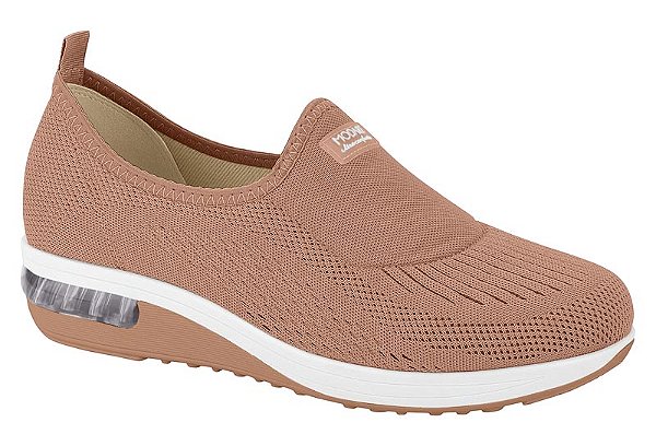 Tenis Modare Calce Facil Conforto Solado Alto Nude