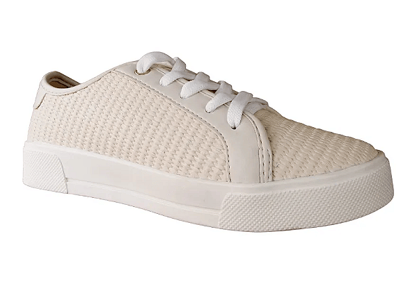 Tenis Casual Littz Com Cadarço Urbano Off White