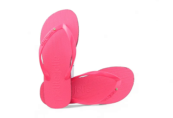 Chinelo Petite Jolie Fresh Solado Com Glitter Pink