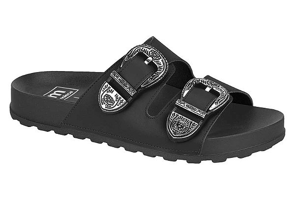 Papete Moleca Birken Calce Fácil Tira Com Fivela Preto