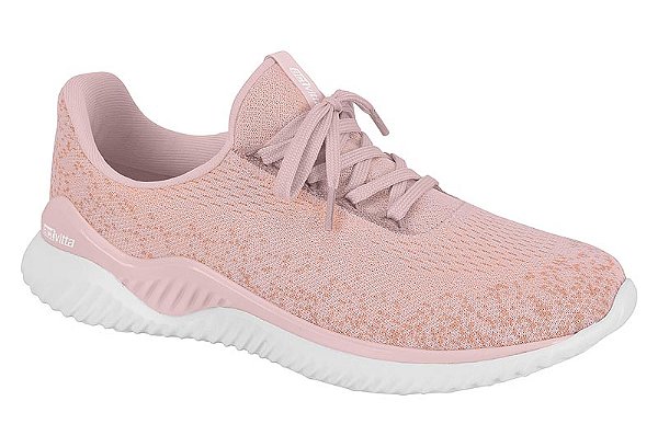 Tenis Meia Actvitta Esportivo Com Cadarço Leve Rosa/Rosa