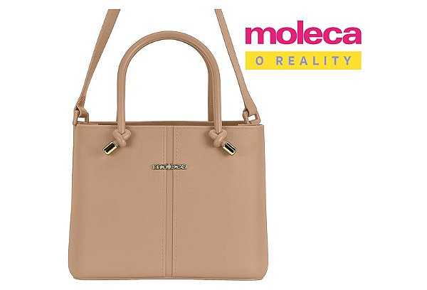 Bolsa Moleca Alça Ajustavel Com Detalhes Dourados Nude