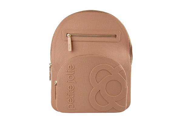 Mochila Petite Jolie Com Bolso Frontal Ziper Rosa Antique