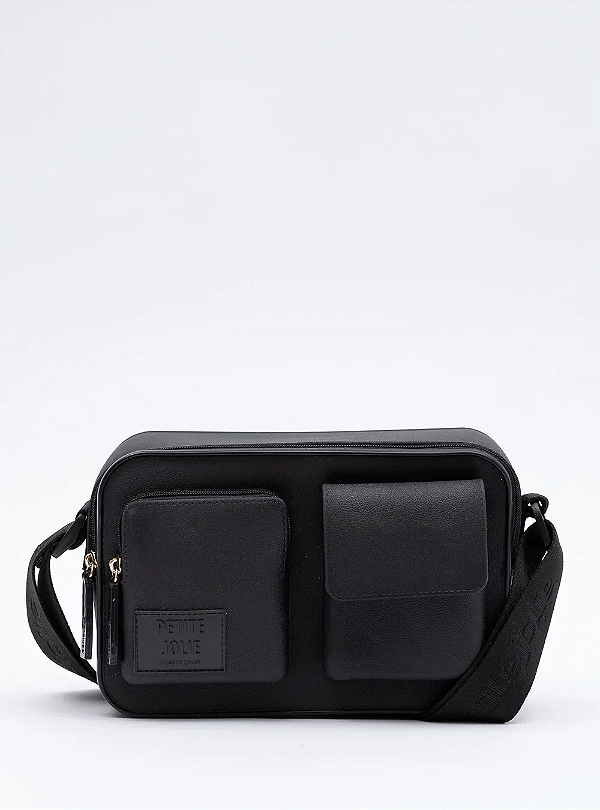 Bolsa Petite Jolie Move Com 2 Bolsos Na Frete Alça Regulavel Preto