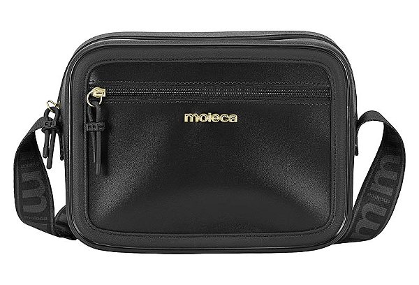 Bolsa Moleca Alça Ajustável Com Bolso Frontal Preto