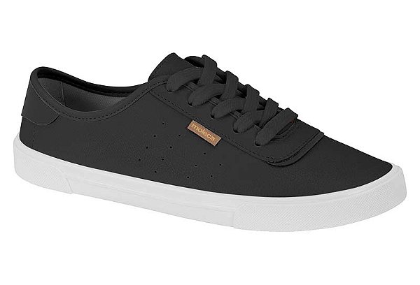 Tenis Casual Moleca Com Cadarço Preto