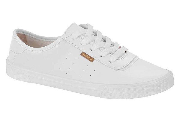 Tenis Casual Moleca Com Cadarço Branco