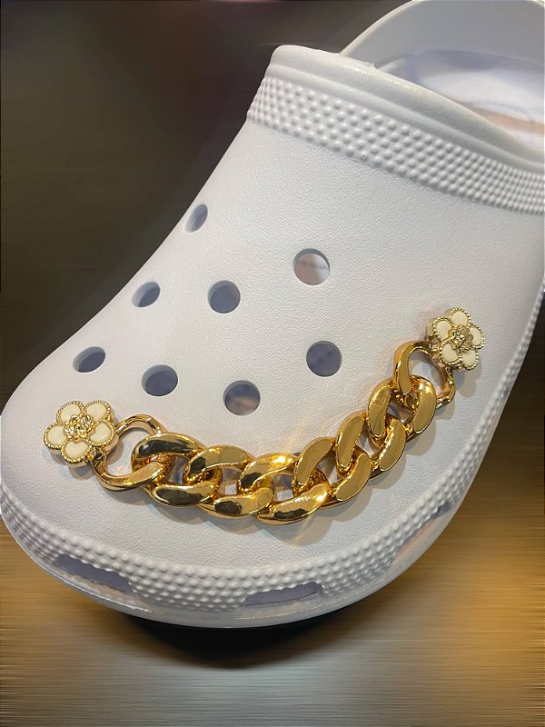 Bottons Decorativos Elegantes Para Crocs Dourado