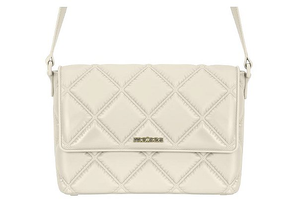 Bolsa Feminina Moleca Transversal Alça Lateral Ajustavel  Branco Off