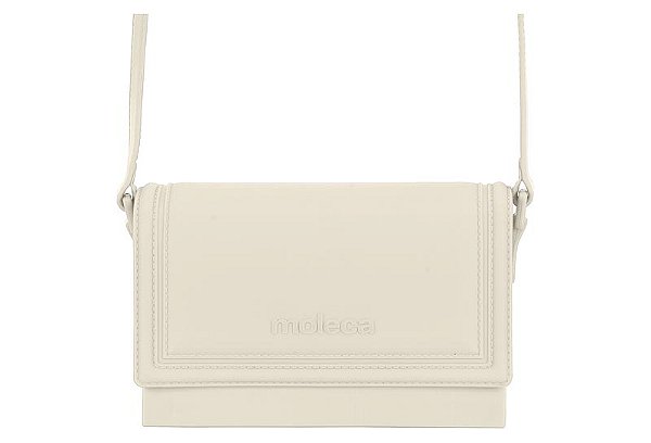 Bolsa Feminina Moleca Trasversal E Com Alça Regulável Branco Off