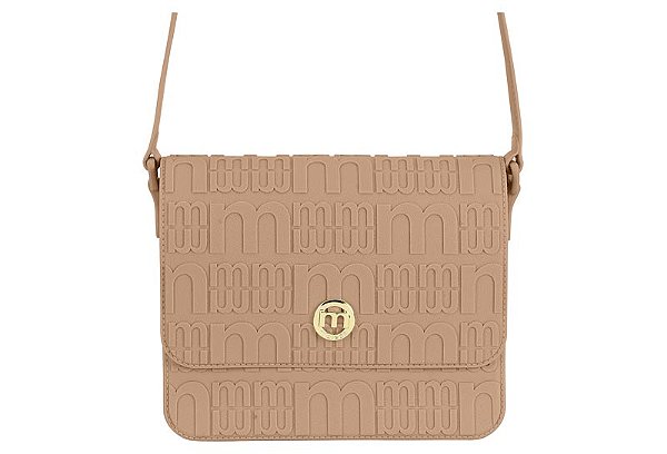 Bolsa Feminina Moleca Trasversal E Fecho Metálico Nude