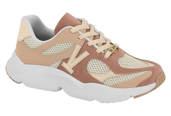 Tênis Vizzano Casual Feminino Com Solado Alto E Moderno Branco Off