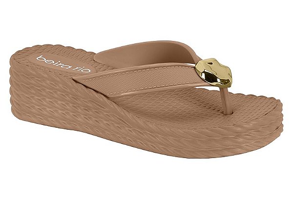 Tamanco Beira Rio Feminino Com Detalhe Metálico Nude