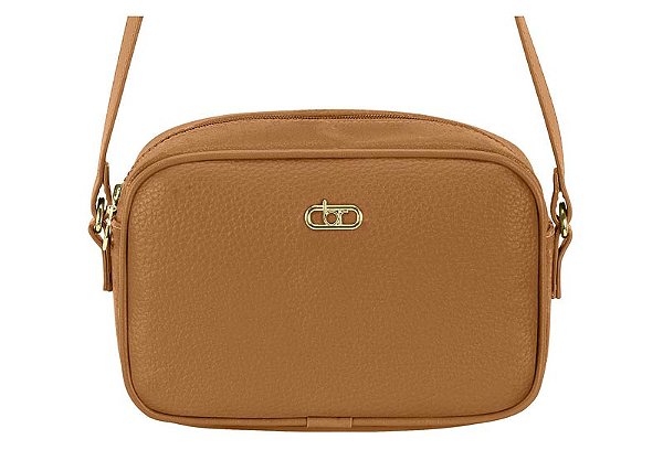 Bolsa Beira Rio Tiracolo Feminina Com Detalhe Metálico Camel