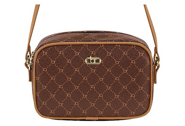Bolsa Beira Rio Tiracolo Feminina Com Detalhe Metálico Cafe/Caramelo