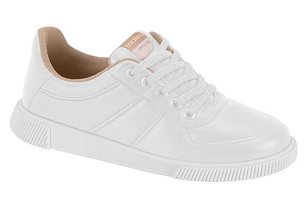 Tênis Moleca Com Cadarço Conforto E Estilo Branco