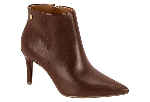 Bota Vizzano Cano Curto Com Salto Fino E Bico Fino Elegante Cafe