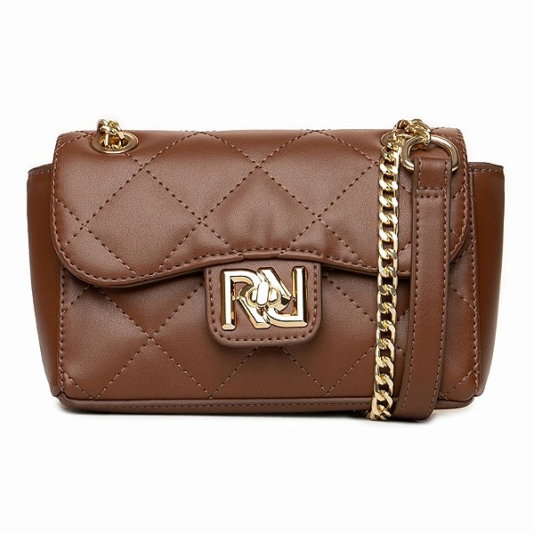 Bolsa Rafitthy De Ombro Matelassê Preta Com Corrente Fecho Metálico Dourado Sienna