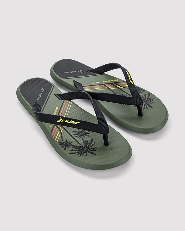 Chinelo De Dedo R1 Style Rider Verde/Preto #1