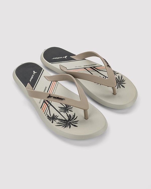 Chinelo De Dedo R1 Style Rider Bege/Verde #1